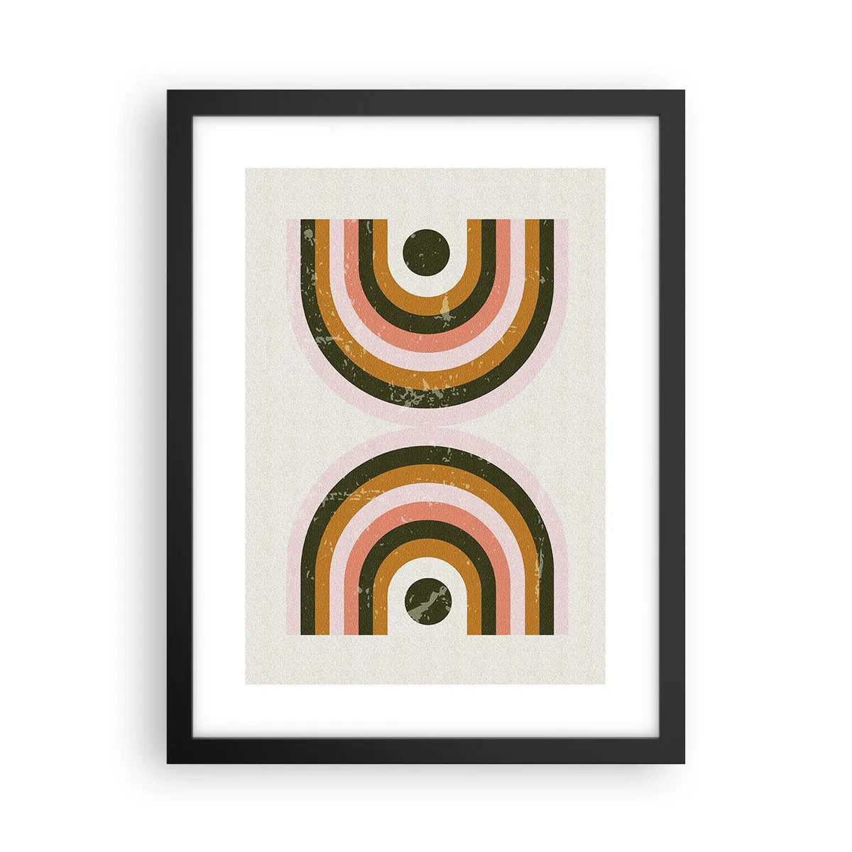 Poster in einem schwarzem Rahmen - Zwillingsabstraktion - 30x40 cm