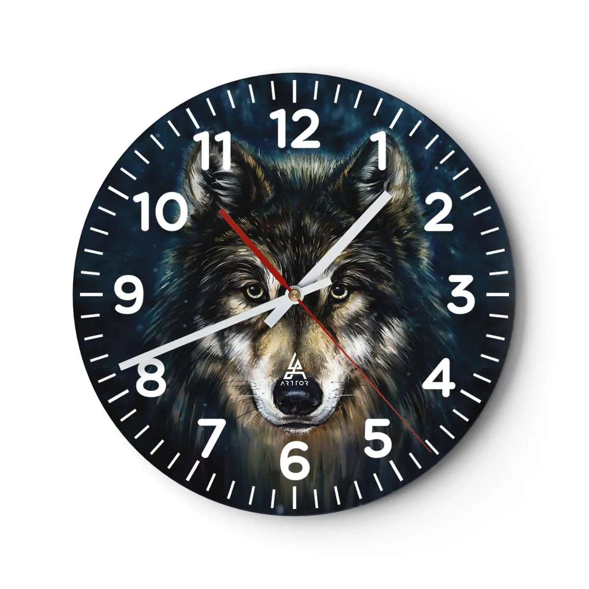 Wanduhr - Glasuhr - Alpha? Und Omega - 30x30 cm