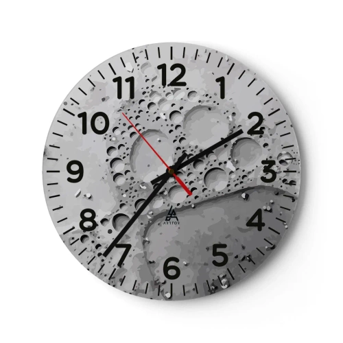 Wanduhr - Glasuhr - Schaumpfad - 30x30 cm