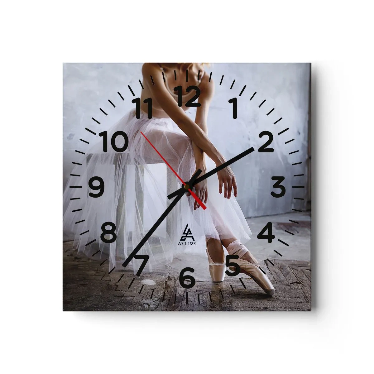 Wanduhr - Glasuhr - Bevor die Rampe leuchtet - 40x40 cm