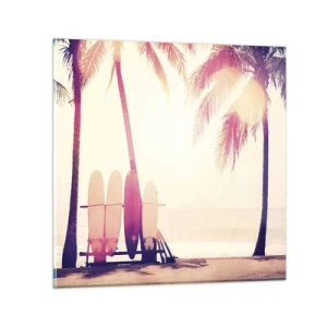 Glasbild - Bild auf glas - Es wird ein toller Tag - 30x30 cm