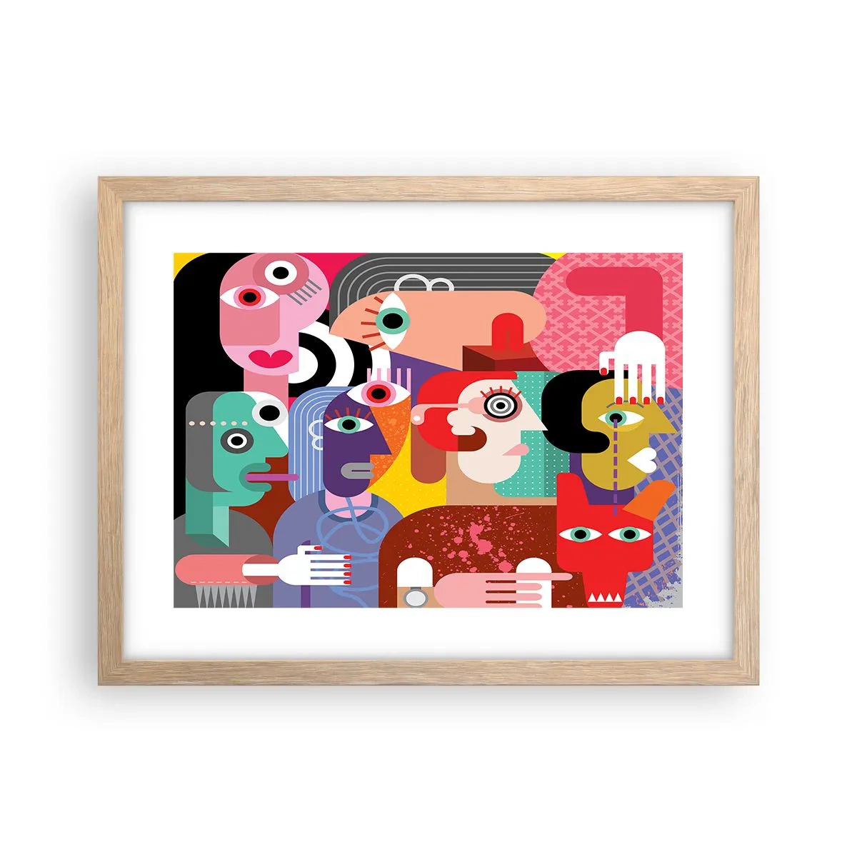 Poster in einem Rahmen aus heller Eiche - Wir sind von Herrn Picasso - 40x30 cm