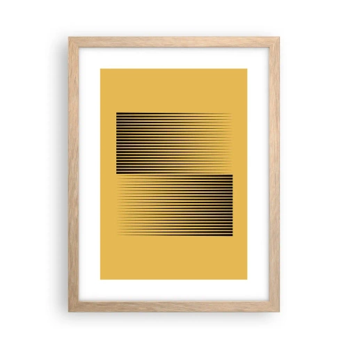 Poster in einem Rahmen aus heller Eiche - Quadratur der Gegensätze - 30x40 cm