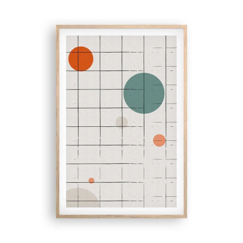 Poster in einem Rahmen aus heller Eiche - Gefangen. Wir oder sie? - 61x91 cm