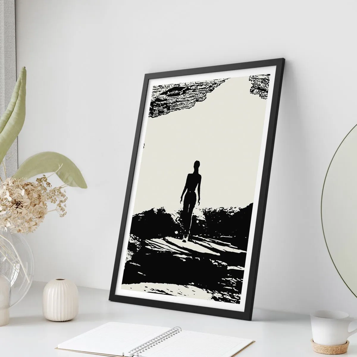 Poster in einem schwarzem Rahmen - Neuer Blick - 70x100 cm