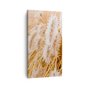 Bild auf Leinwand - Leinwandbild - Das goldene Rauschen des Grases - 45x80 cm