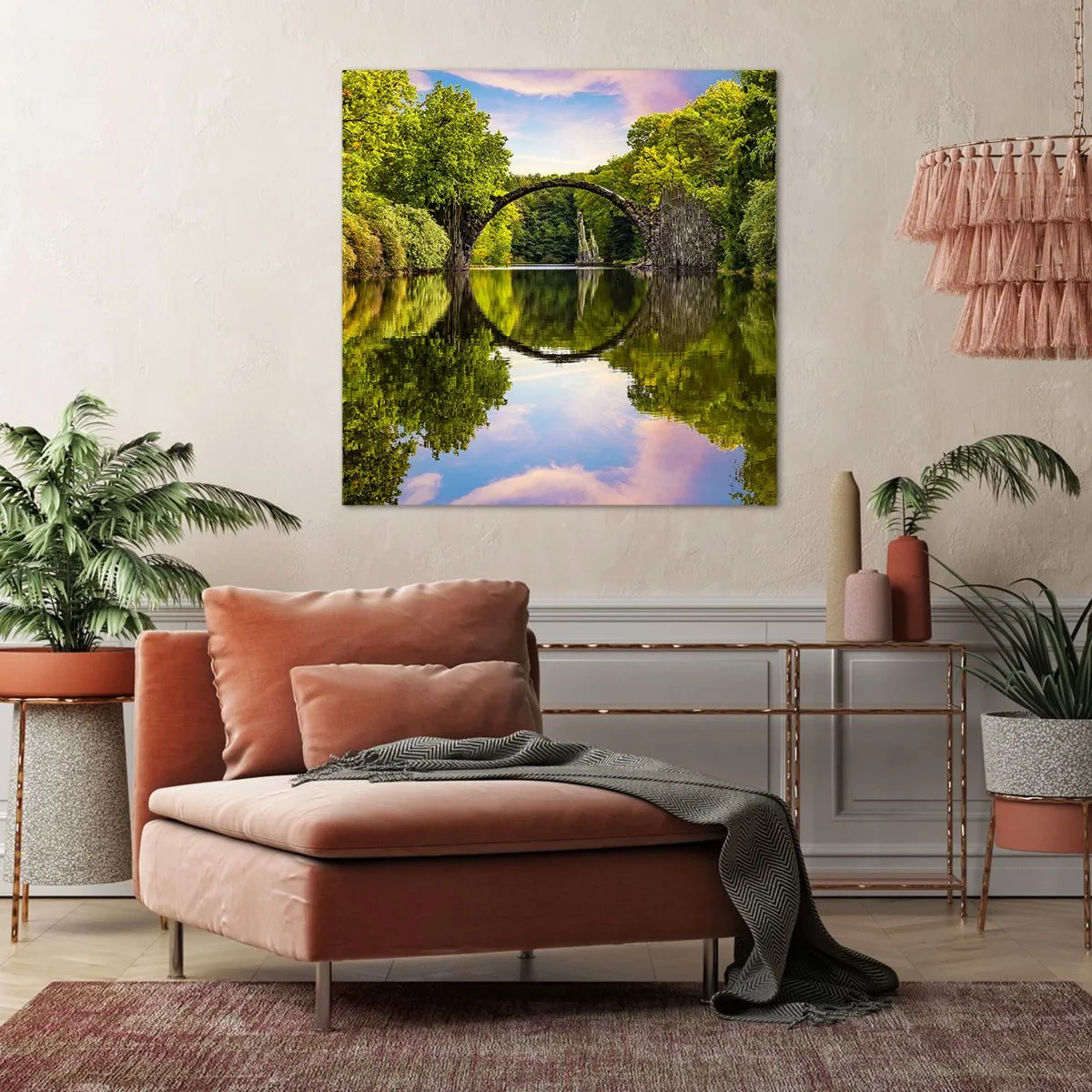 Bild auf Leinwand - Leinwandbild - An der Kreuzung zweier Welten - 70x70 cm