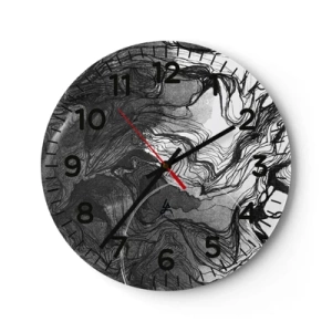 Wanduhr - Glasuhr - Verstrickt in Träume - 30x30 cm