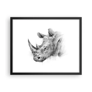 Poster in einem schwarzem Rahmen - Afrikanisches Porträt - 50x40 cm