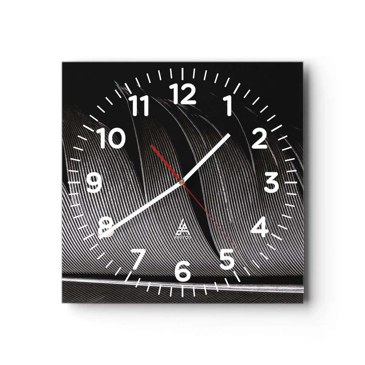 Wanduhr - Glasuhr - Stift – ein wunderbares Design - 40x40 cm
