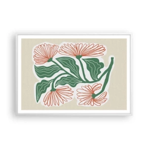 Poster in einem weißen Rahmen - Im Folkstil und modern - 100x70 cm