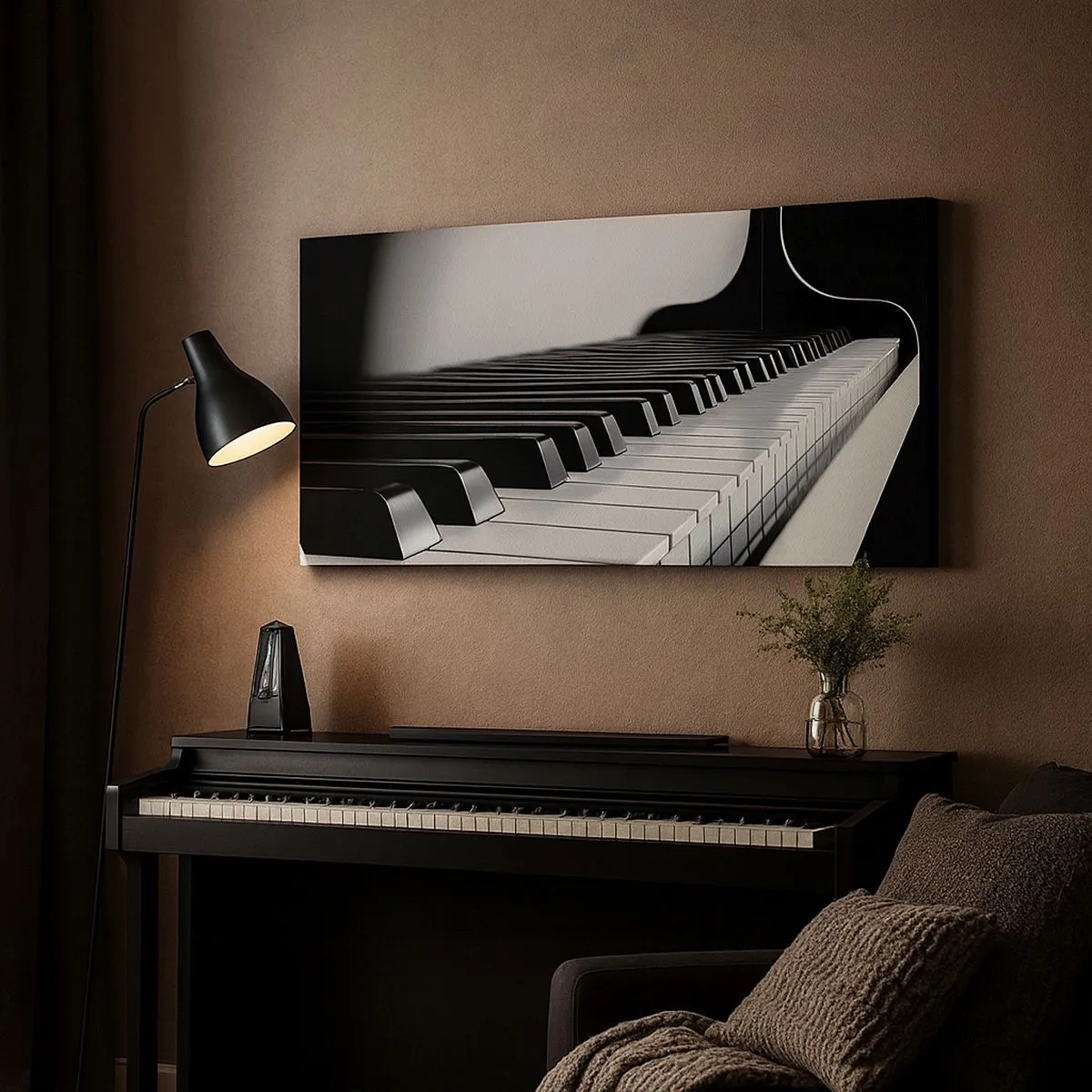 Bild auf Leinwand - Leinwandbild - Harmonie von Formen und Farben - 100x40 cm