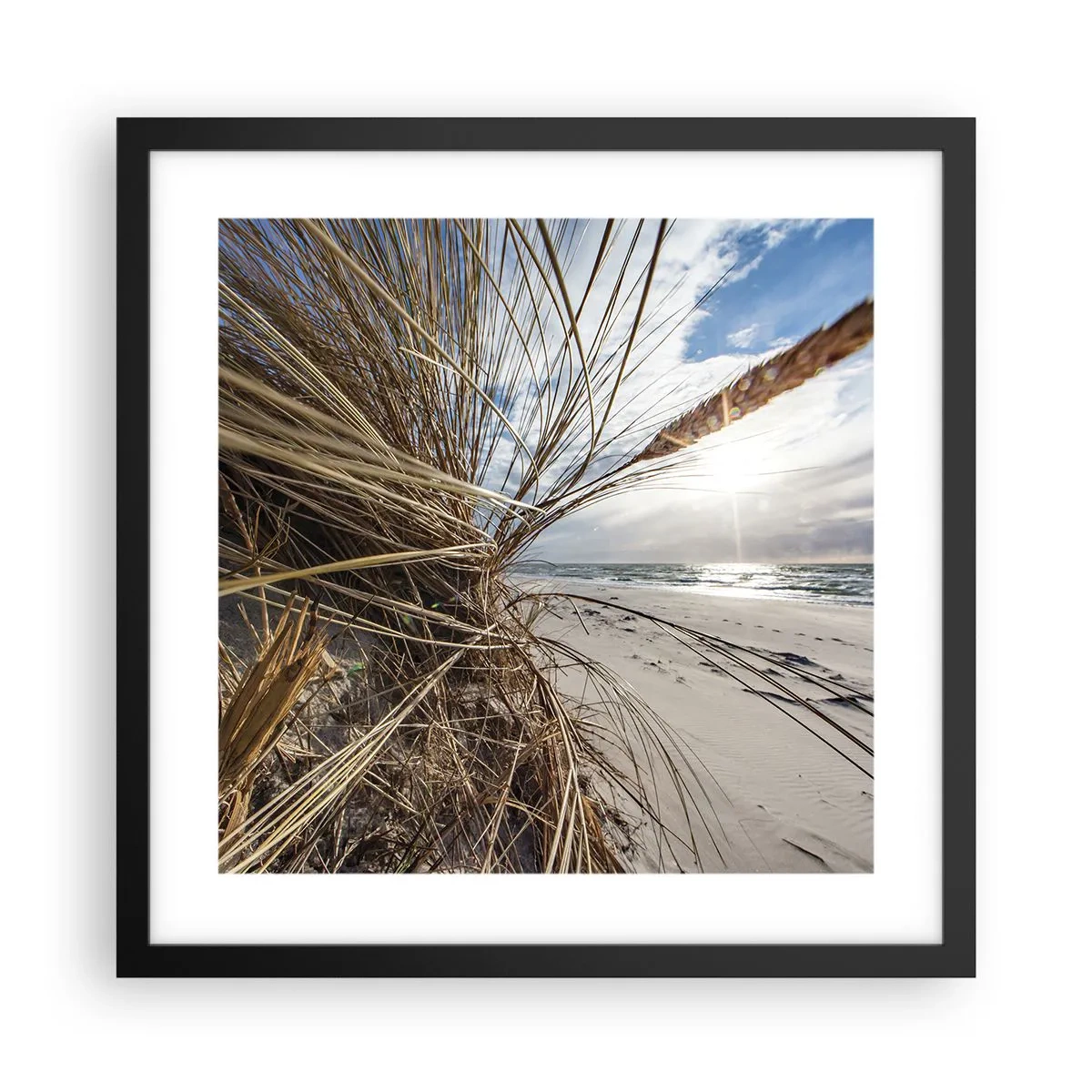 Poster in einem schwarzem Rahmen - Ein Treffen der Elemente der Natur - 40x40 cm