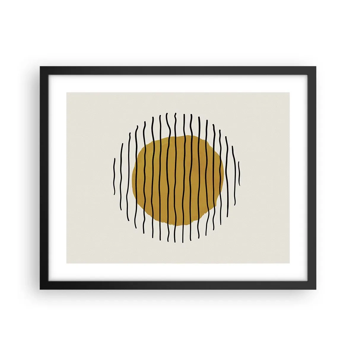 Poster in einem schwarzem Rahmen - Abstraktion, die vor Hitze zittert - 50x40 cm