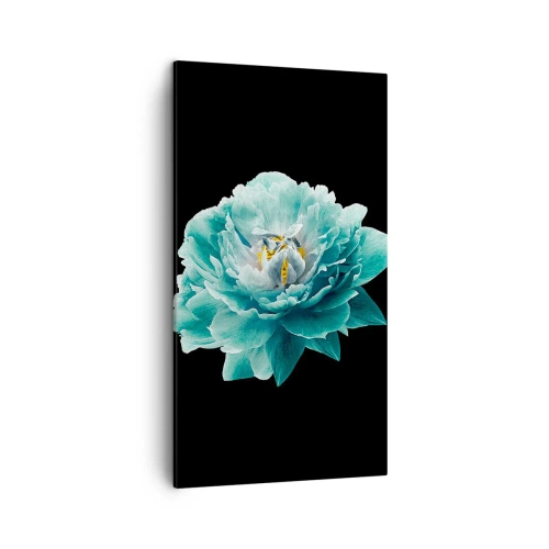 Bild auf Leinwand - Leinwandbild - Blaue und goldene Blütenblätter - 45x80 cm