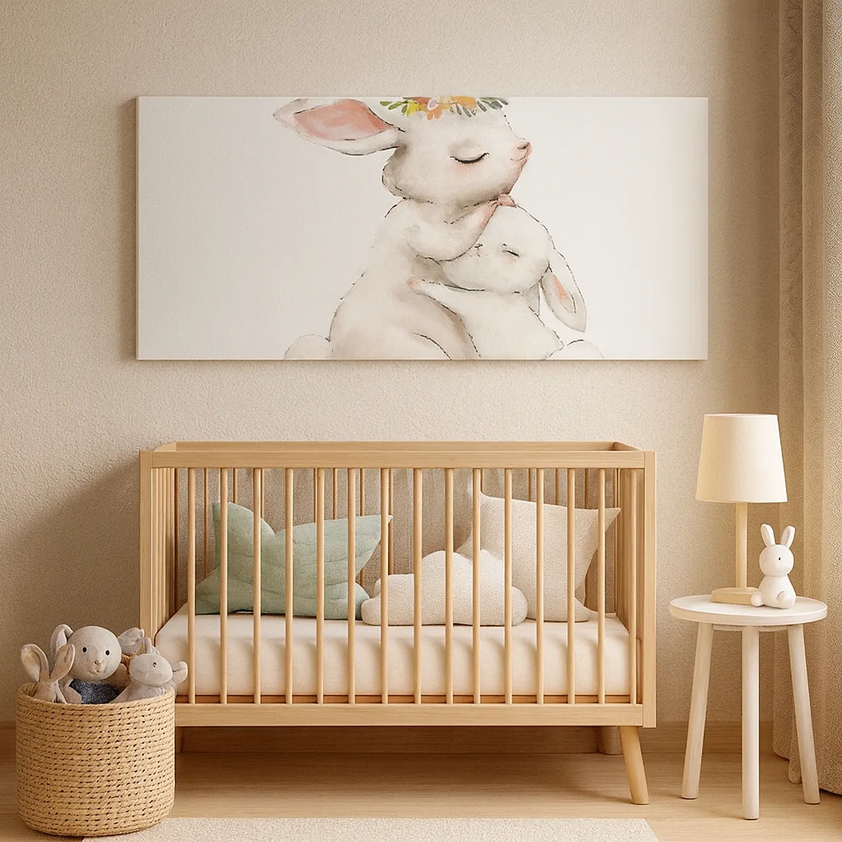 Bild auf Leinwand - Leinwandbild - Bei Mama ist's am schönsten - 30x30 cm