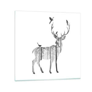 Glasbild - Bild auf glas - Guter Waldgeist - 30x30 cm