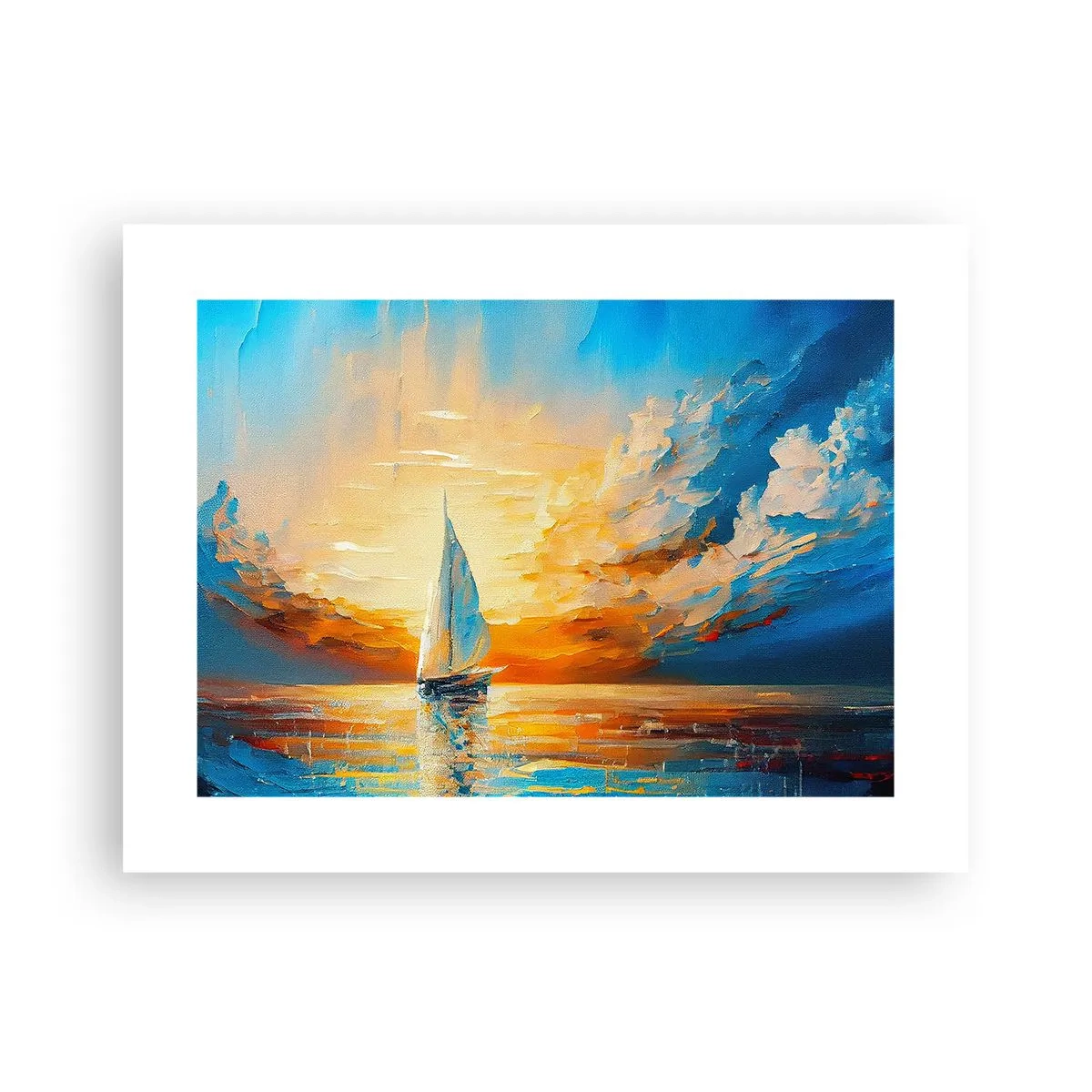 Poster - In Gold segeln - 40x30 cm