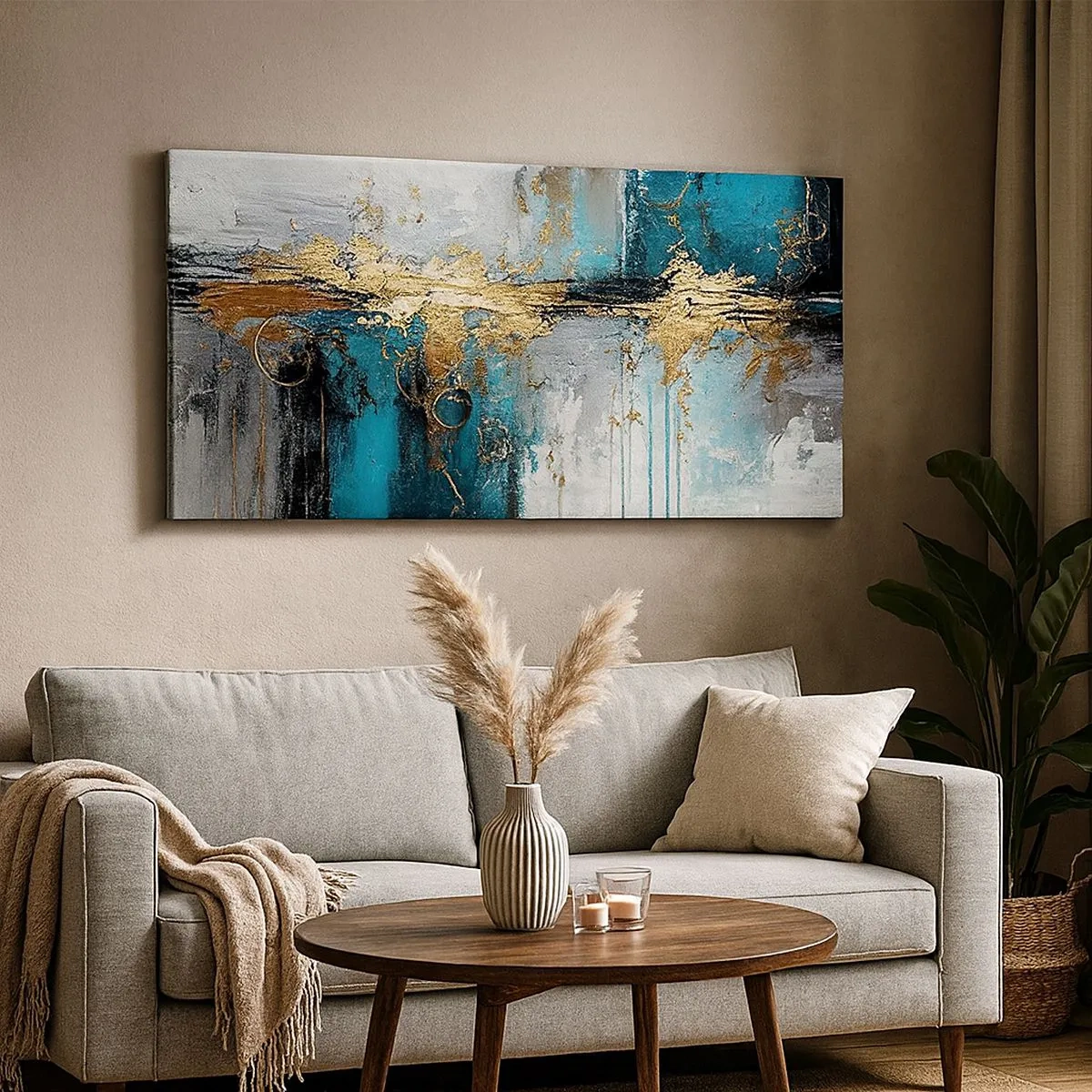 Bild auf Leinwand - Leinwandbild - Alles fließt - 100x40 cm