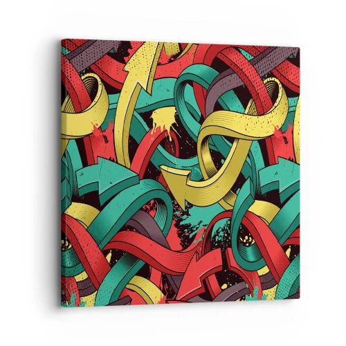 Bild auf Leinwand - Leinwandbild - Welcher Weg zum Ziel? - 30x30 cm