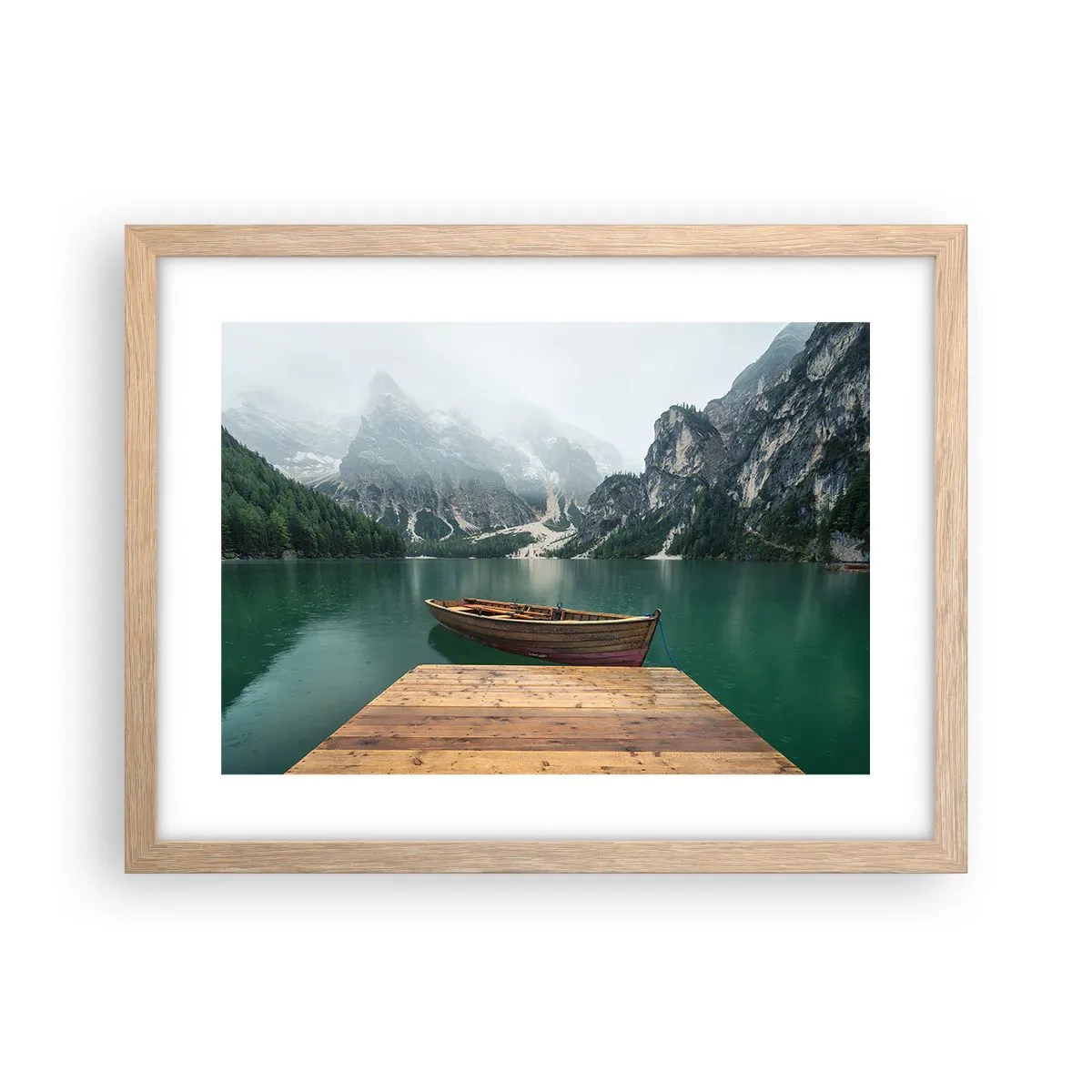 Poster in einem Rahmen aus heller Eiche - Und die stolzen Felsen der Stirn - 40x30 cm