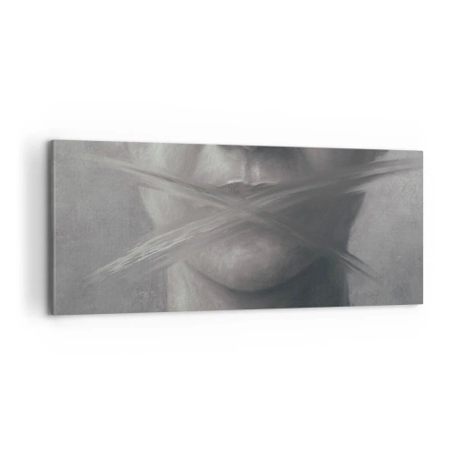Bild auf Leinwand - Leinwandbild - Ohne ein Wort - 100x40 cm