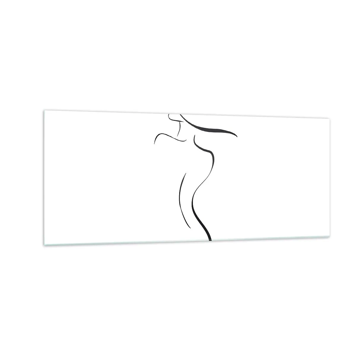 Glasbild - Bild auf glas - Flüchtig wie eine Welle - 100x40 cm