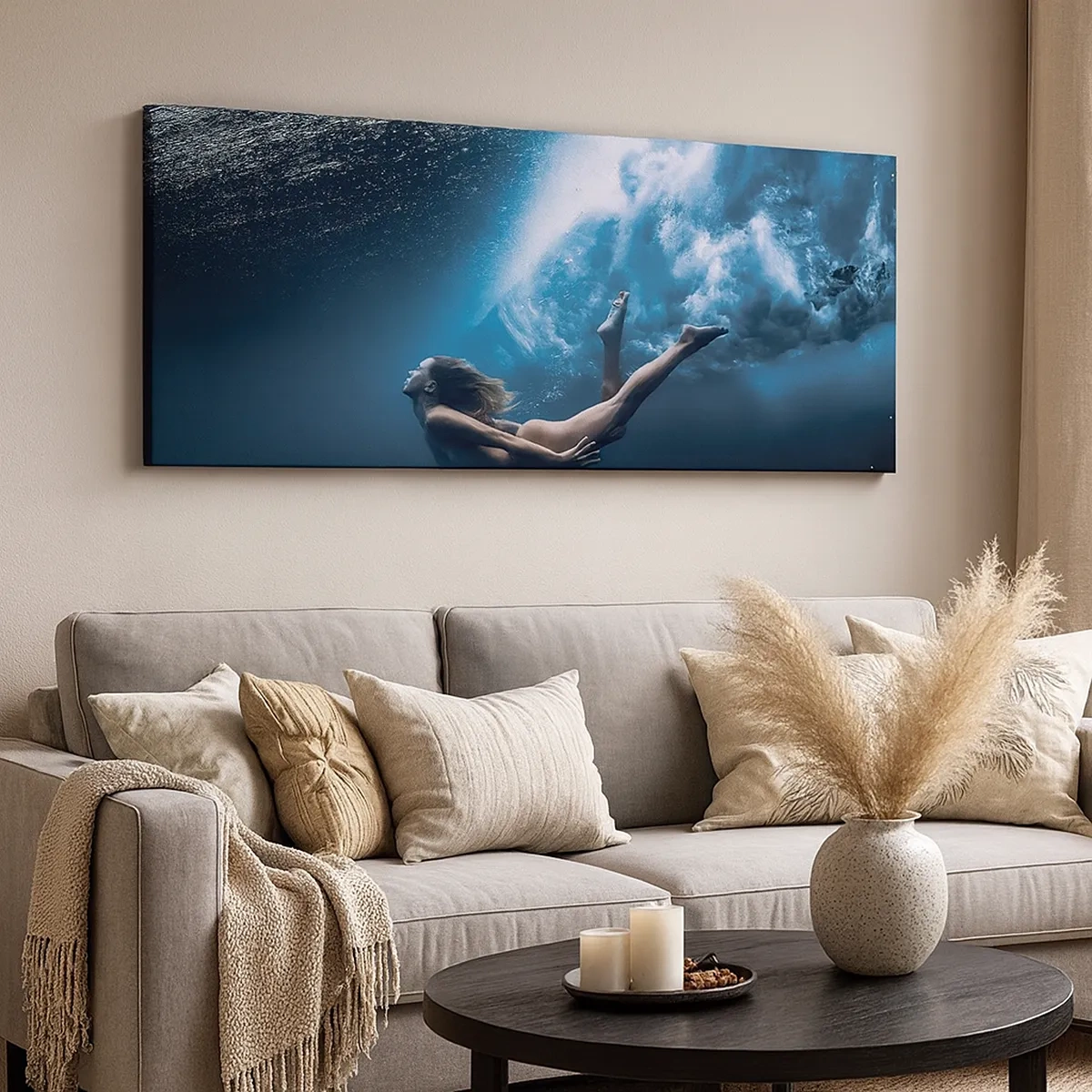 Bild auf Leinwand - Leinwandbild - Moderne Meerjungfrau - 30x30 cm