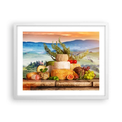 Poster in einem weißen Rahmen - Die italienische Lebensfreude - 50x40 cm