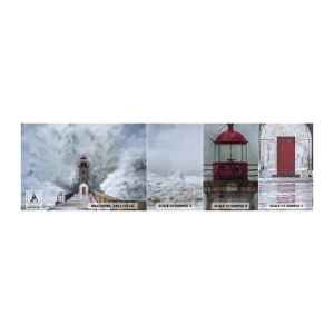 Fototapeten Muster Selbstklebend Deluxe Sticker - Das Rauschen des Wassers, der Lärm wird wehen - Leuchtturm, Landschaft, Ozean - 100x30 cm