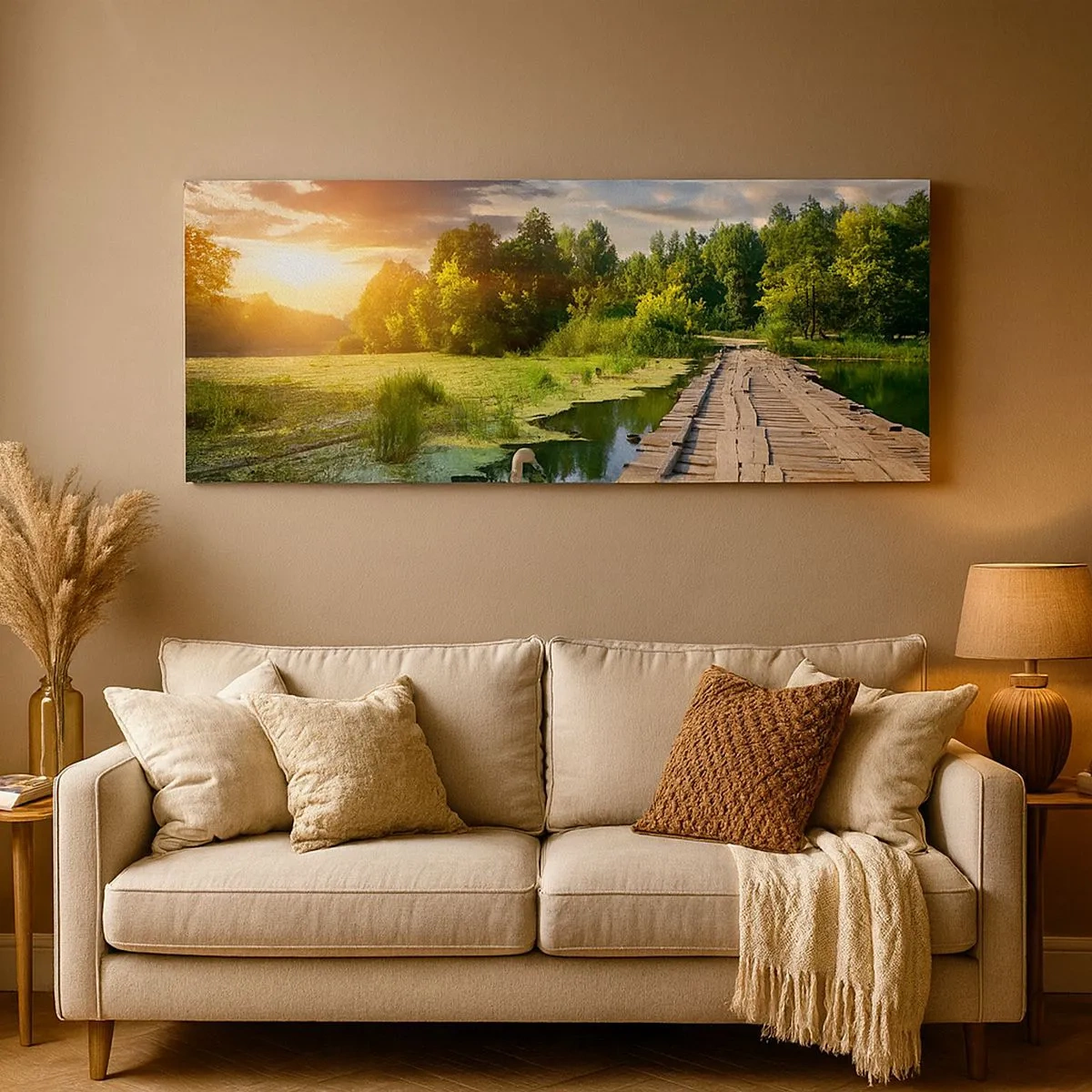 Bild auf Leinwand - Leinwandbild - Sommer, Sommer überall - 100x40 cm
