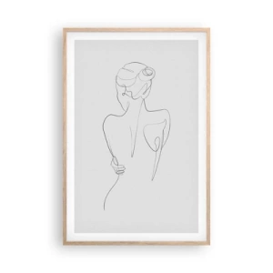 Poster in einem Rahmen aus heller Eiche - Körpermusik - 61x91 cm