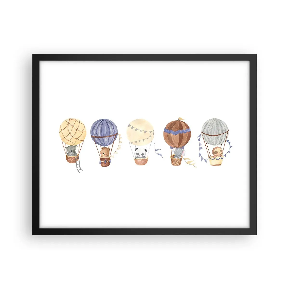 Poster in einem schwarzem Rahmen - Freunde auf Reise - 50x40 cm