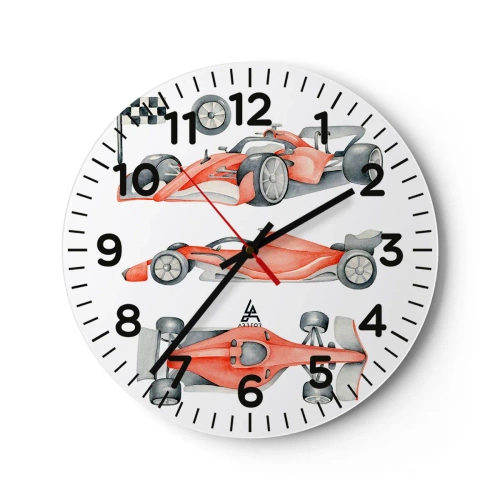 Wanduhr - Glasuhr - Dem Traum folgen - 30x30 cm