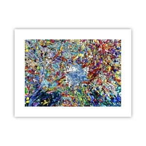 Poster - Glasmalerei Wassertropfen - 40x30 cm