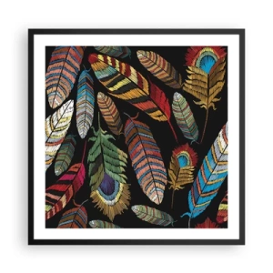 Poster in einem schwarzem Rahmen - Der Vogelkarneval - 60x60 cm