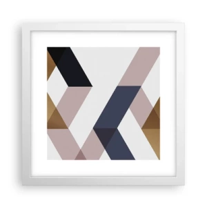 Poster in einem weißen Rahmen - Ebenen und Winkel - 30x30 cm
