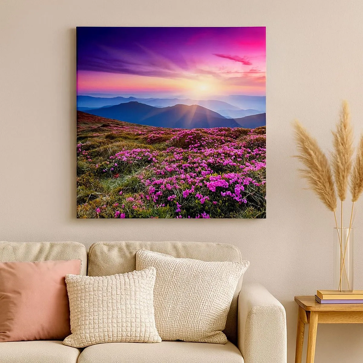 Bild auf Leinwand - Leinwandbild - Kräuter dufteten nach frischen Trauben von den Feldern - 30x30 cm