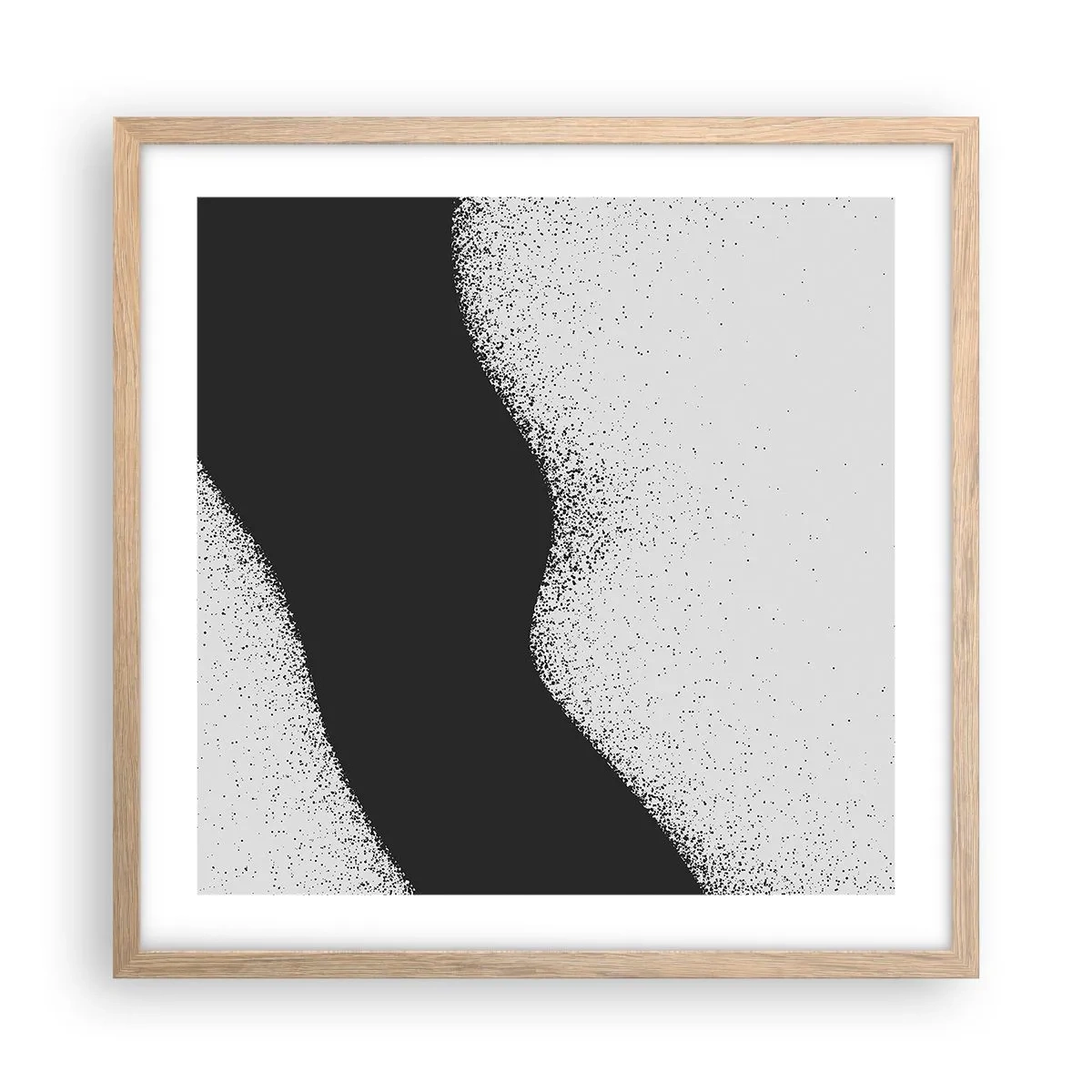 Poster in einem Rahmen aus heller Eiche - Flüssiges Gleichgewicht - 50x50 cm