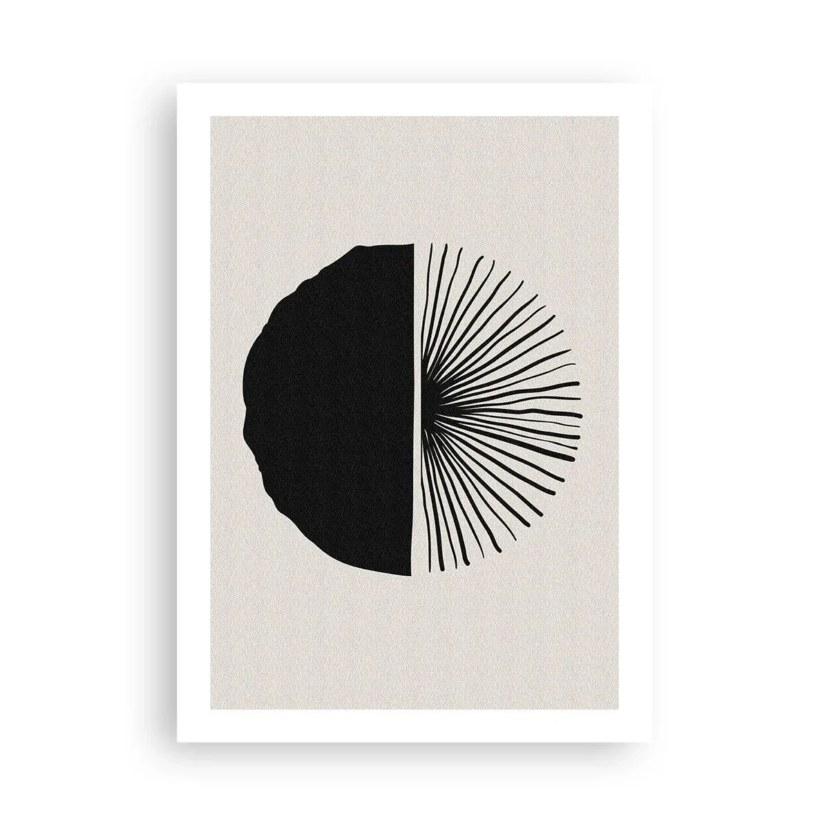 Poster - Minimalistische Schwarz-Weiß-Abstraktion - 50x70cm - Eine Reihe von Möglichkeiten - Moderne Wanddekoration für Wohnzimmer und Schlafzimmer ARTTOR