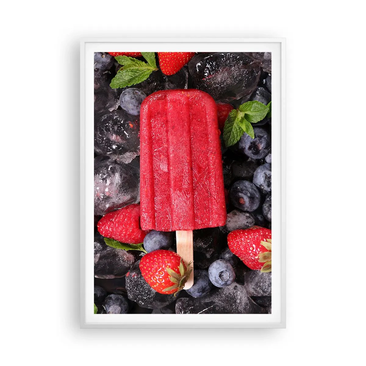 Poster in einem weißen Rahmen - So schmeckt der heiße Sommer - 70x100 cm