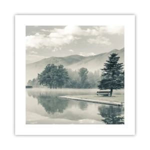 Poster - Der See schläft noch - 40x40 cm