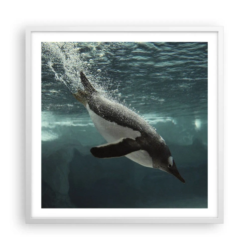 Poster in einem weißen Rahmen - Willkommen in meiner Welt - 60x60 cm