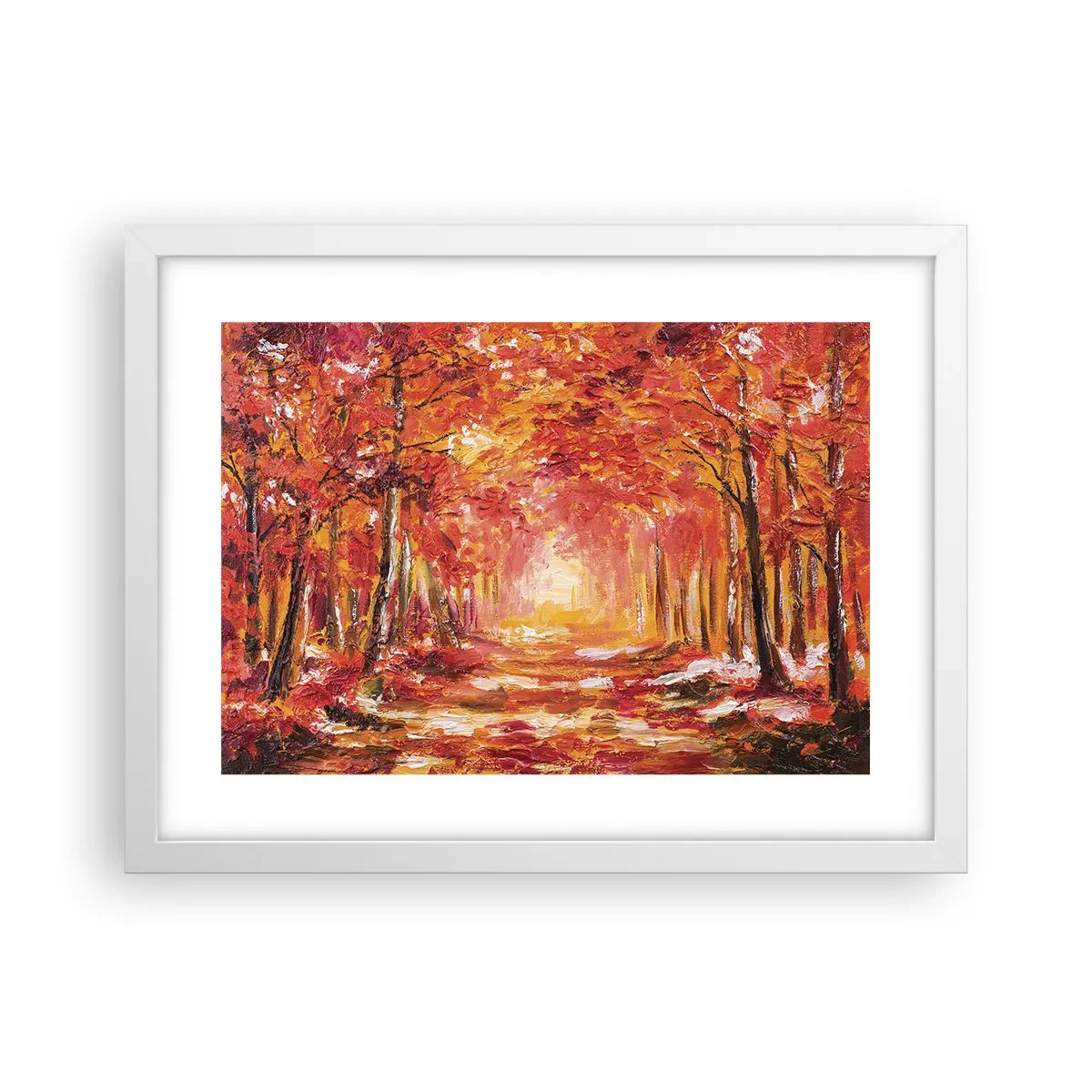 Poster in einem weißen Rahmen - Kupferwald - 40x30 cm