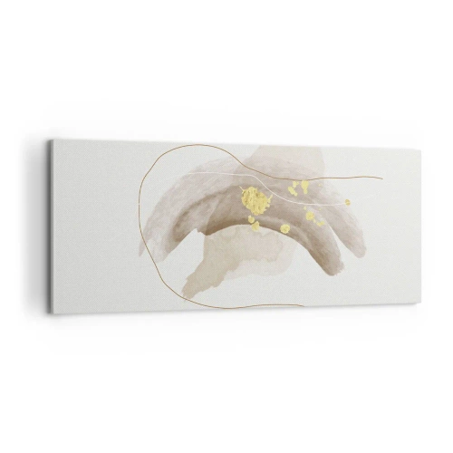 Bild auf Leinwand - Leinwandbild - Im Weltraum begegnet - 100x40 cm