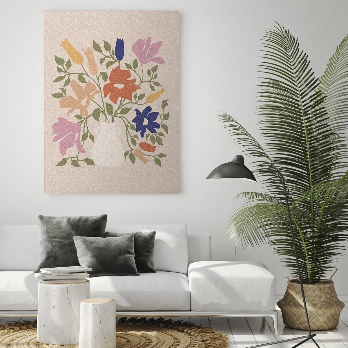 Glasbild - Bild auf glas - Zartes Bouquet - 80x120 cm