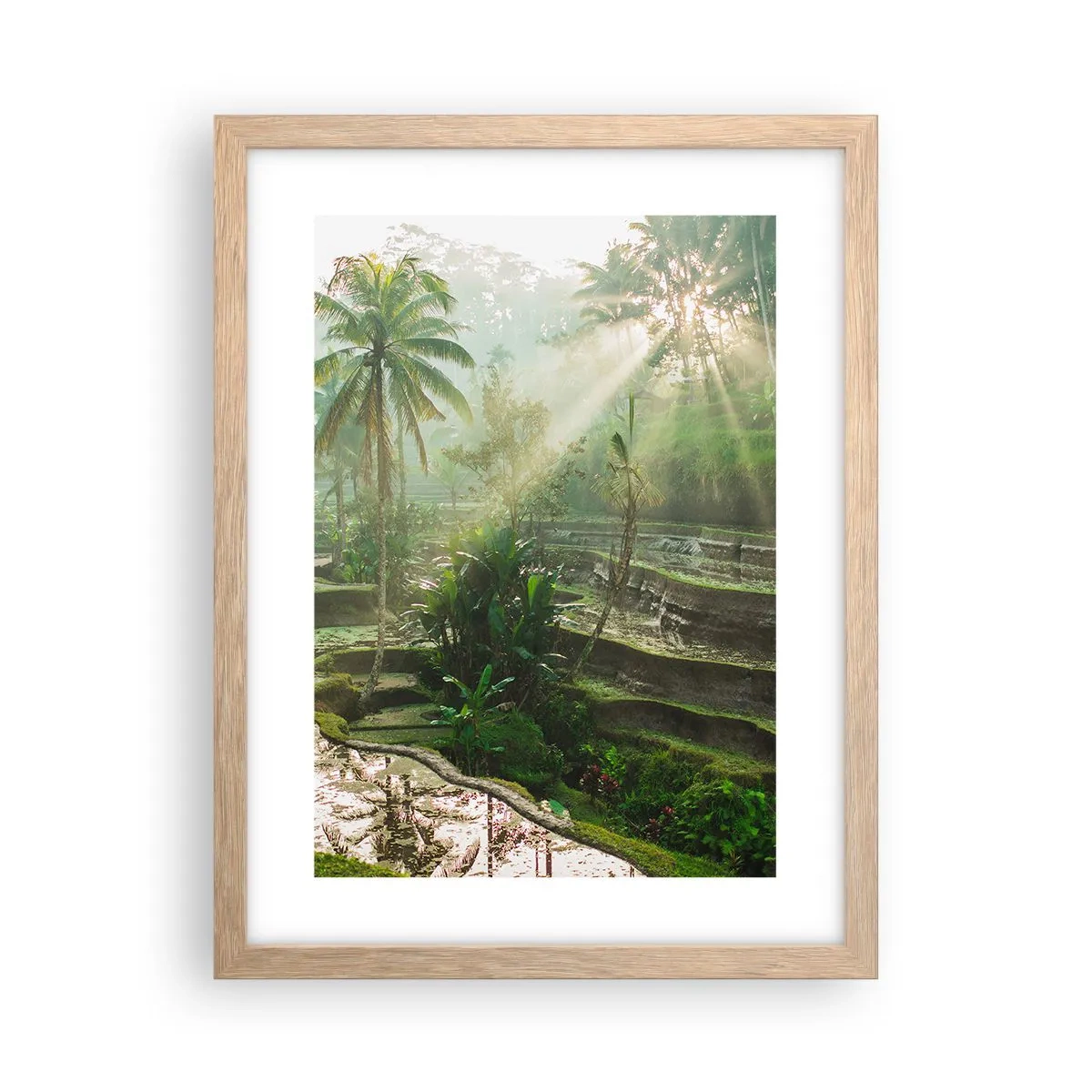 Poster in einem Rahmen aus heller Eiche - In der Sonne aufwachsen - 30x40 cm