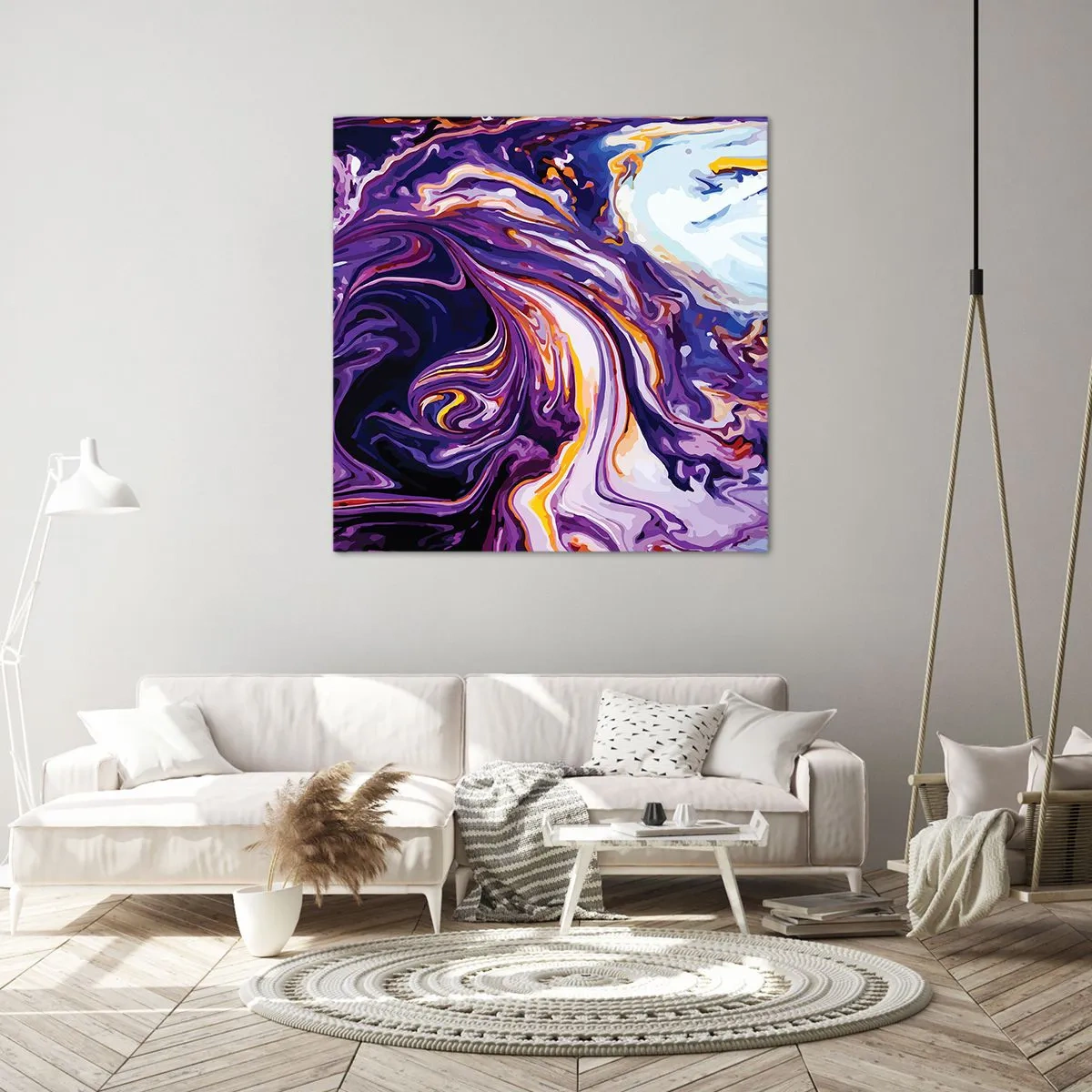 Bild auf Leinwand - Leinwandbild - Die Falte ist lila geworden - 40x40 cm