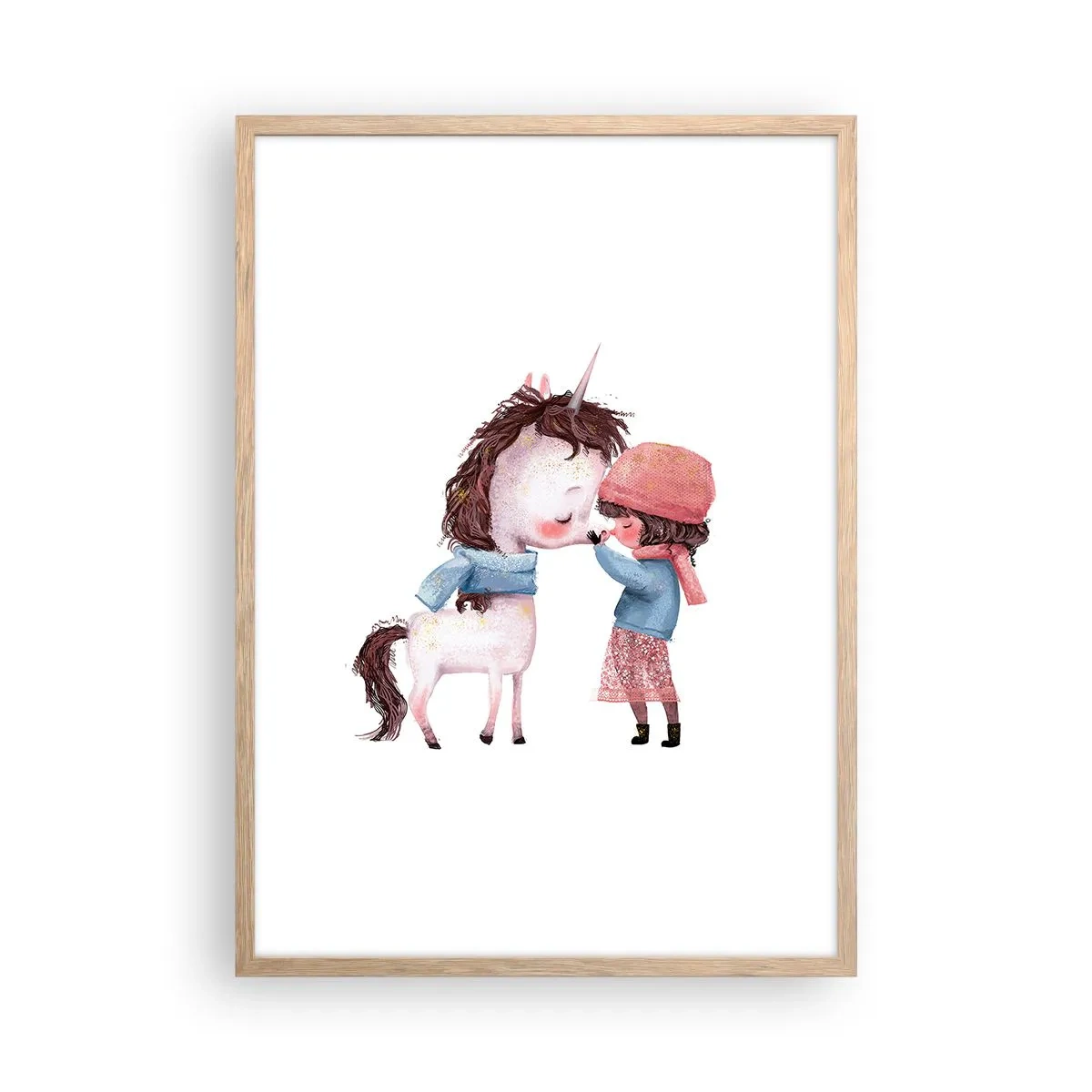 Poster in einem Rahmen aus heller Eiche - Ein Wintermärchen - 50x70 cm