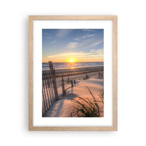 Poster in einem Rahmen aus heller Eiche - Schein und Schatten des Windes - 30x40 cm